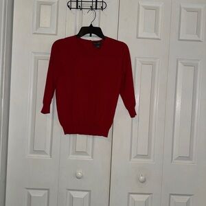 Banana Republic Vibrant Red Crew Neck Sweater